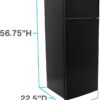 West Bend WBRT73B Apartment Refrigerator: Slim Design, 7.4 cu.ft, Black - Image 6