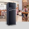 Galanz GLR12TBKEFR Retro Black Refrigerator: Dual Door, 12 Cu Ft Capacity - Image 3