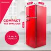 Retro Frigidaire EFR753-Red 2 Door Refrigerator: Stylish 7.5 cu ft Storage - Image 3