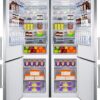 48" Bottom Freezer Refrigerator Set with Grill and Adjustable Shelves - Image 3