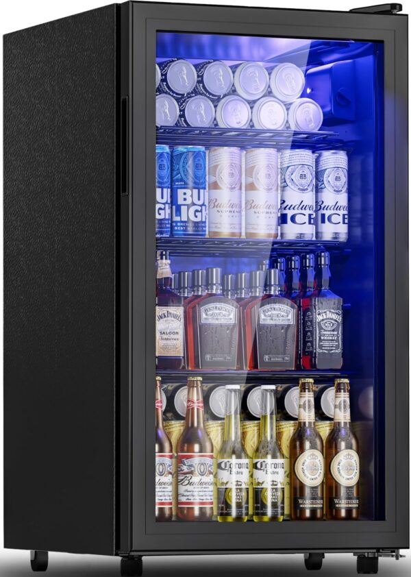 Beverage Refrigerator Cooler: 128 Can Drink Storage for Home, Office, and Bar

Keep Your Drinks Perfectly Chilled

Introducing our Beverage Refrigerator Cooler, designed to accommodate up to 128 cans of your favorite beverages. Whether you’re stocking up for a party, organizing your home bar, or simply keeping refreshments easily accessible in your office, this mini fridge is the perfect solution. 

Versatile and Stylish Design

This sleek fridge features a glass door front that not only showcases your beverages but also enhances any space with its modern aesthetic. The adjustable shelves allow you to customize the interior layout, making it easy to store everything from wine and beer to soda and juice. 

Convenient Features for Every Occasion

Equipped with a built-in light, this beverage cooler makes it easy to find your drinks, even in low-light settings. With smooth-rolling wheels, you can effortlessly move the fridge to suit your needs, whether it’s a gathering in the living room or a BBQ on the patio. 

Perfect for Any Setting

Ideal for home use, office environments, or bars, this small refrigerator fits seamlessly into any setting. Keep your drinks cold and your guests happy with this essential beverage cooler. Enjoy the convenience and style it brings to your space!