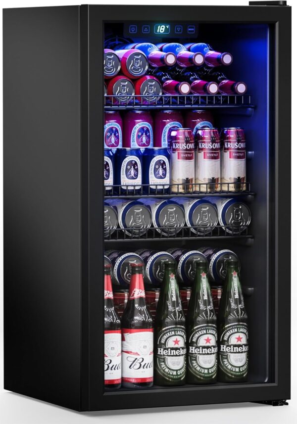 Beverage Refrigerator Cooler for 120 Cans - Perfect Mini Fridge for Drinks