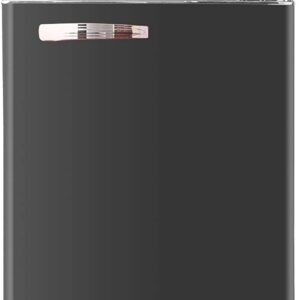 Retro RCA RFR1055-BLACK 10 cu ft Apartment Size Refrigerator with Freezer