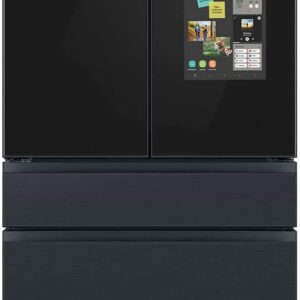 SAMSUNG Bespoke Matte Black 4-Door French Door Refrigerator: Stylish & Spacious Solution