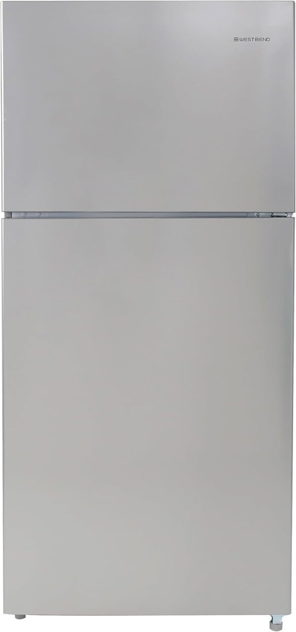 West Bend 18-Cu.Ft Frost Free Refrigerator: Spacious Metallic Design for Your Kitchen