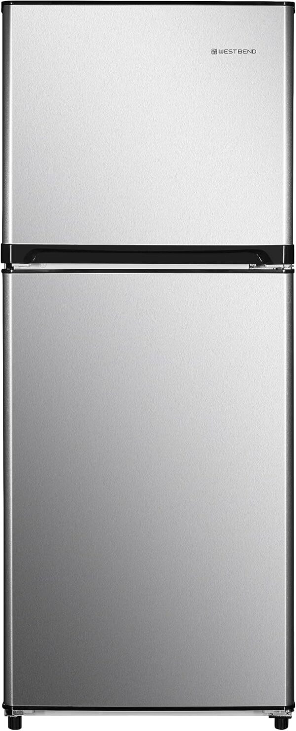 West Bend Frost Free 10.1 Cu.Ft Metallic Apartment Refrigerator: Space-Saving Design