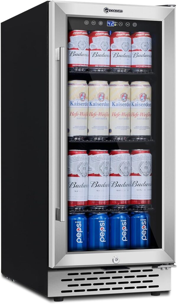 15-Inch Beverage Refrigerator: Compact Cooler for 130 Cans of Drinks