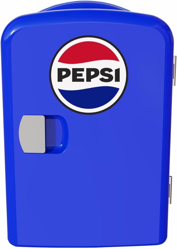 CURTIS Pepsi 6-Can Mini Fridge in Blue - Compact 4 Liter Beverage Cooler