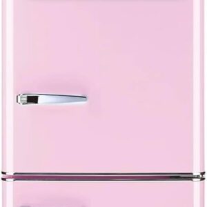 Classic Retro Bubblegum Pink Bottom-Mount Refrigerator: Unique 9 cu.ft. Design