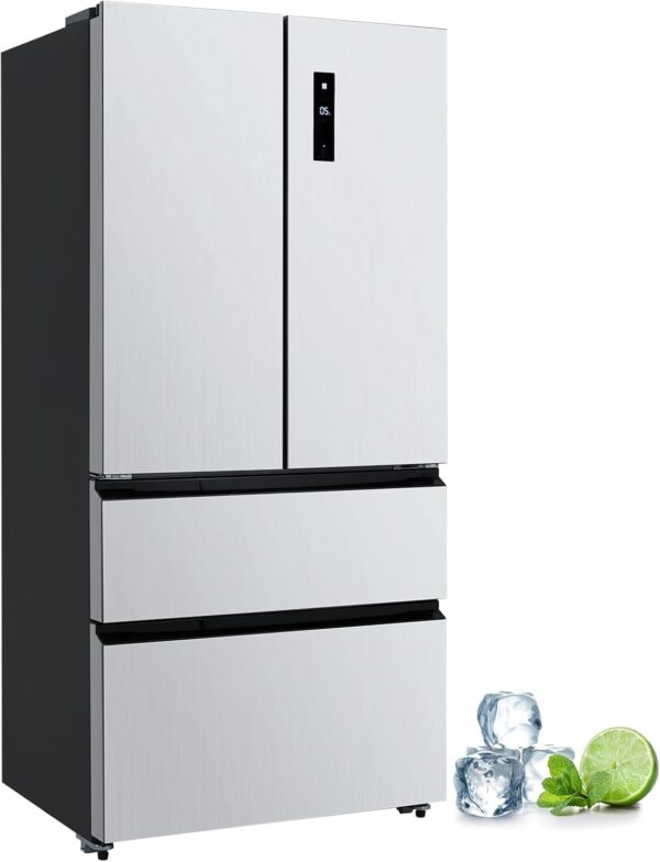 French Door Counter Depth Refrigerator 18.8 Cu. Ft. with Bottom Freezer