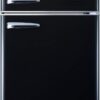 Galanz GLR46TBKER Retro Mini Fridge: Stylish Compact Refrigerator with Freezer