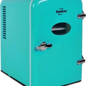 Koolatron Retro Mini Fridge: Perfect 4L Portable Cooler for Office and Travel