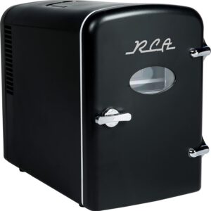 Mini Retro RCA Beverage Refrigerator: Stylish 6 Can Capacity for Any Space