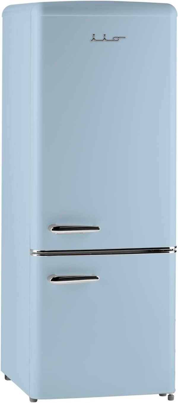 Retro 7 Cu Ft Bottom Freezer Refrigerator with Mini Fridge for Bedroom