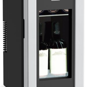 Retro Freestanding Beverage Fridge for 18 Cans or 4 Wine Bottles