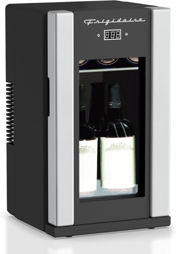 Retro Freestanding Beverage Fridge for 18 Cans or 4 Wine Bottles