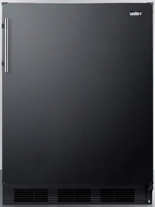 Summit Appliance 24" Freestanding All-Refrigerator in Black with Auto Defrost